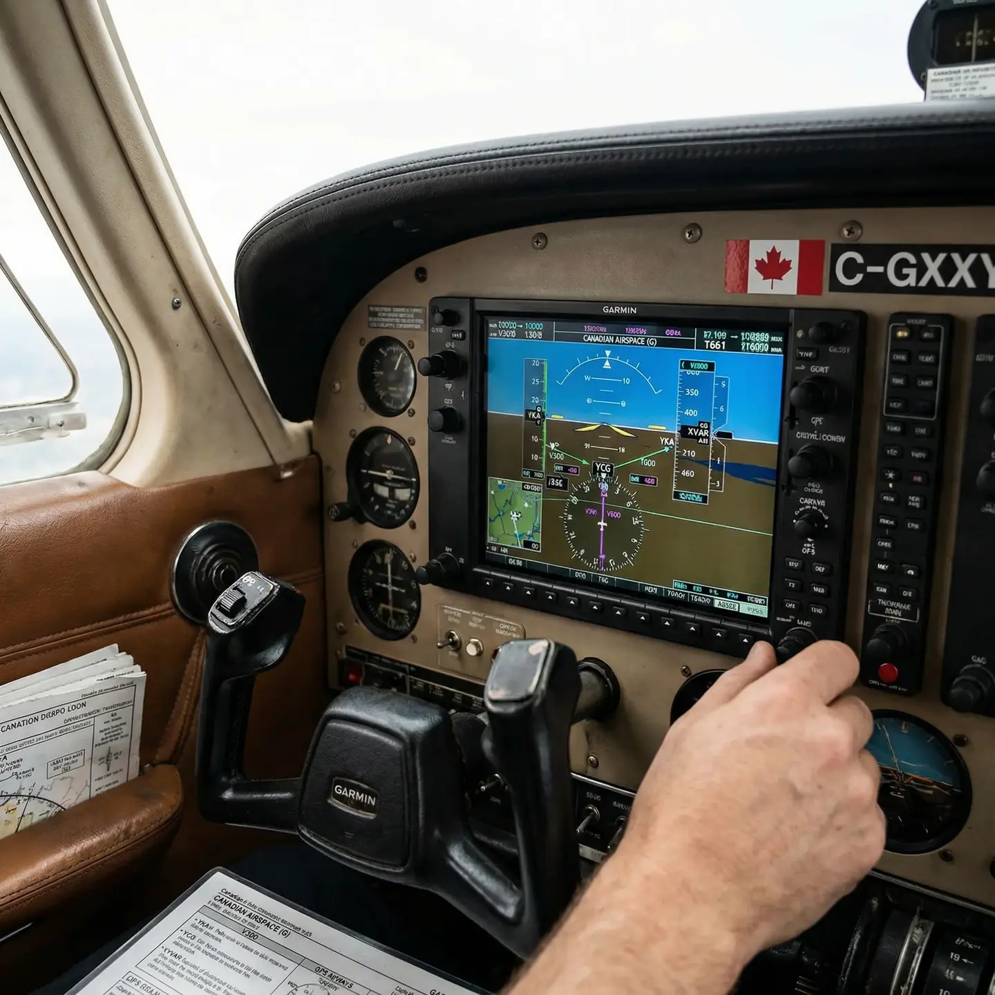 IFR navigation screen waypoints uncontrolled airspace